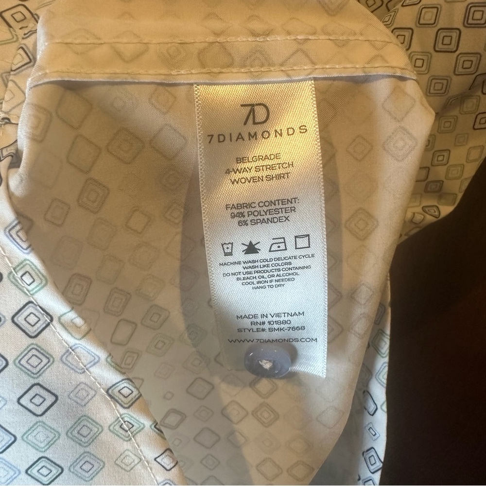 7 Diamonds Belgrade 4-Way Stretch Men's Short-Sleeve Button-Down Shirt - Picture 7 of 7